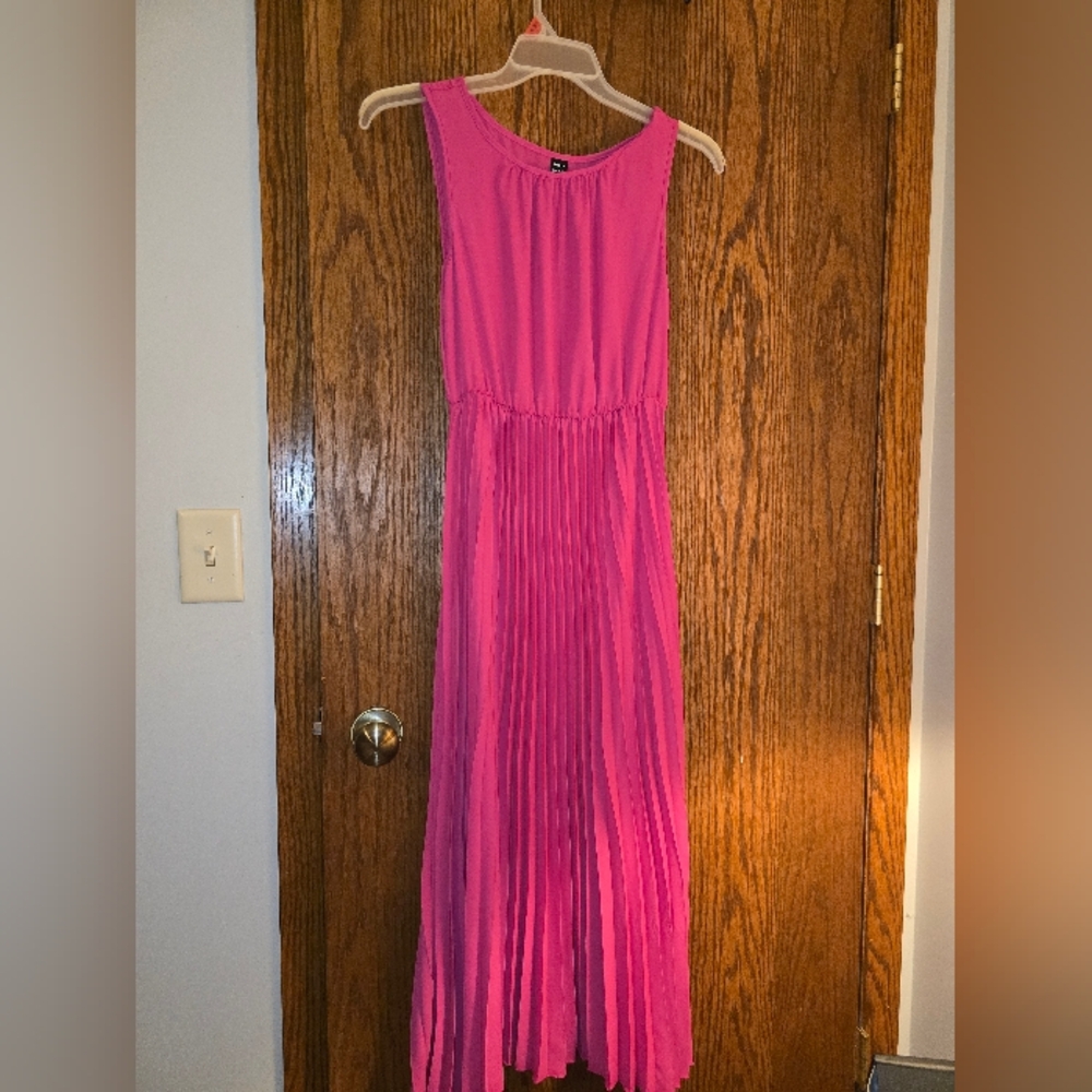 Women's Hot Pink Sleeveless Maxi Dress